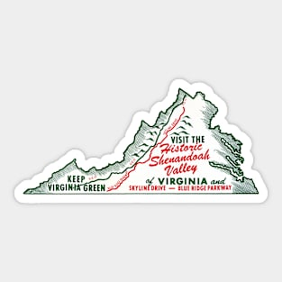 1940s Shenandoah Valley Virginia Sticker